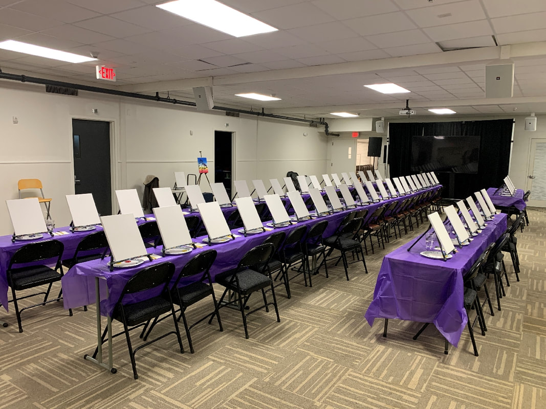 teen church painting event