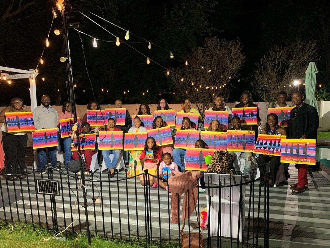 adult birthday painting party